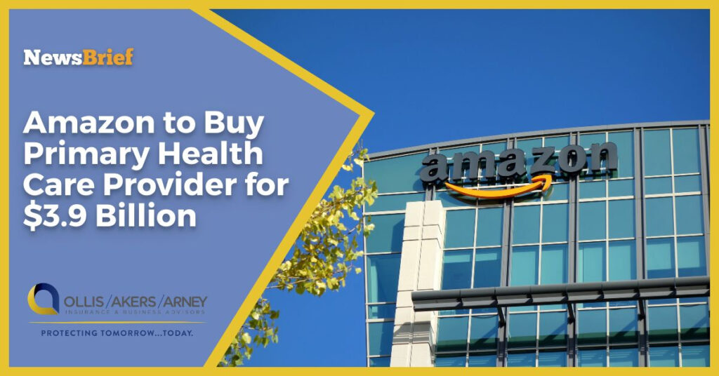 Amazon to Buy Primary Health Care Provider for $3.9 Billion